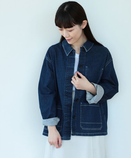 Demi-Luxe BEAMS(デミルクス ビームス)の「Demi-Luxe BEAMS / ストレッチ デニムジャケット(デニムジャケット・レディース・インディゴブルー・36/38)」の12枚目の写真