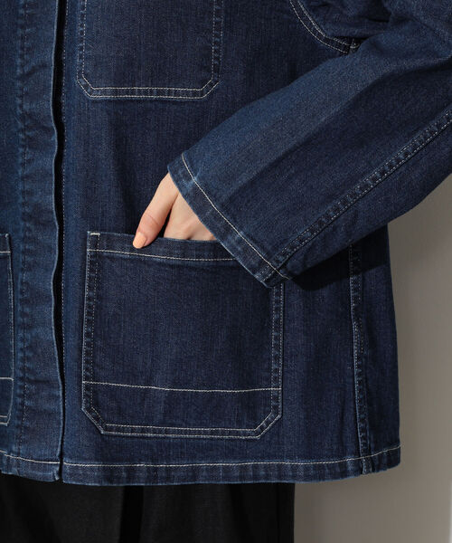 Demi-Luxe BEAMS(デミルクス ビームス)の「Demi-Luxe BEAMS / ストレッチ デニムジャケット(デニムジャケット・レディース・インディゴブルー・36/38)」の21枚目の写真