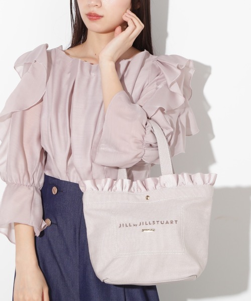 JILLSTUART フリルトップトートバッグ ホワイト ジルバイジルスチュアート JILL by JILLSTUART フリルトップ