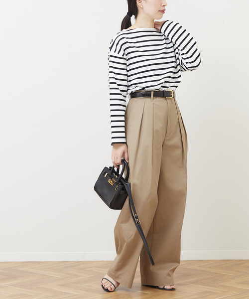 LEMINOR（ルミノール）の「《別注》【Leminor/ルミノア】For Lessage バスクシャツ：カットソー（Tシャツ/カットソー・レディース・ブラック/グリーン・3）」の11枚目の写真