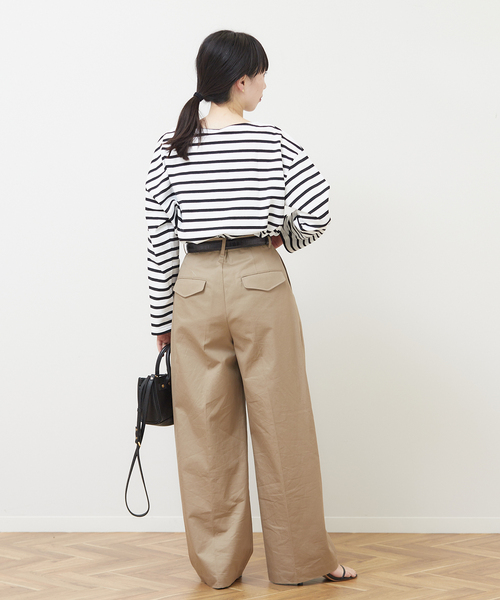 LEMINOR（ルミノール）の「《別注》【Leminor/ルミノア】For Lessage バスクシャツ：カットソー（Tシャツ/カットソー・レディース・ブラック/グリーン・3）」の15枚目の写真