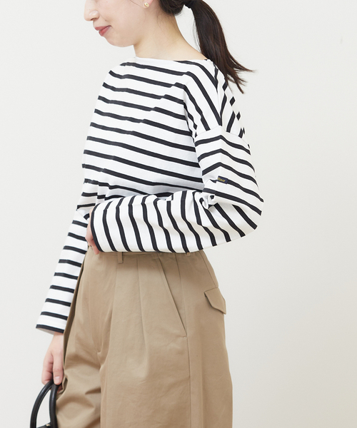 LEMINOR（ルミノール）の「《別注》【Leminor/ルミノア】For Lessage バスクシャツ：カットソー（Tシャツ/カットソー・レディース・ブラック/グリーン・3）」の18枚目の写真