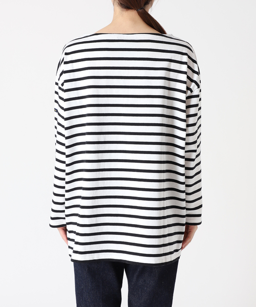 LEMINOR（ルミノール）の「《別注》【Leminor/ルミノア】For Lessage バスクシャツ：カットソー（Tシャツ/カットソー・レディース・ブラック/グリーン・3）」の9枚目の写真