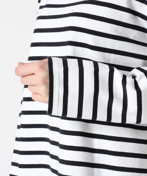 LEMINOR（ルミノール）の「《別注》【Leminor/ルミノア】For Lessage バスクシャツ：カットソー（Tシャツ/カットソー・レディース・ブラック/グリーン・3）」の22枚目の写真