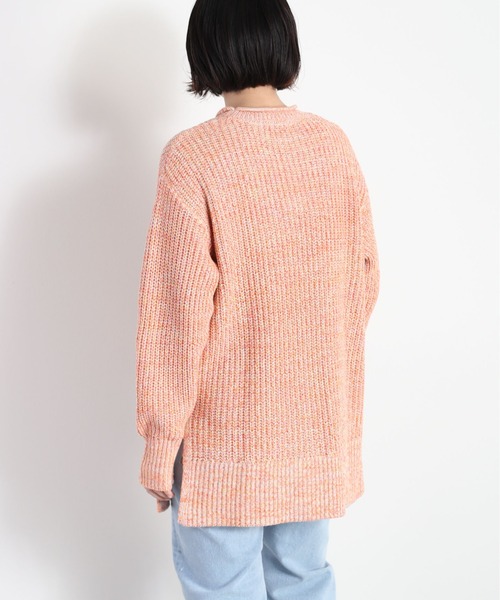 cepo(セポ)の「ミックスカラーロングニット(ニット/セーター・レディース・ブラック/オレンジ/グリーン・M)」の4枚目の写真