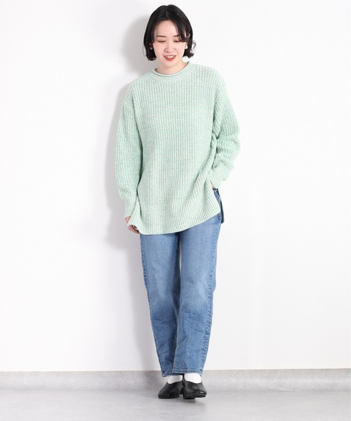cepo(セポ)の「ミックスカラーロングニット(ニット/セーター・レディース・ブラック/オレンジ/グリーン・M)」の17枚目の写真