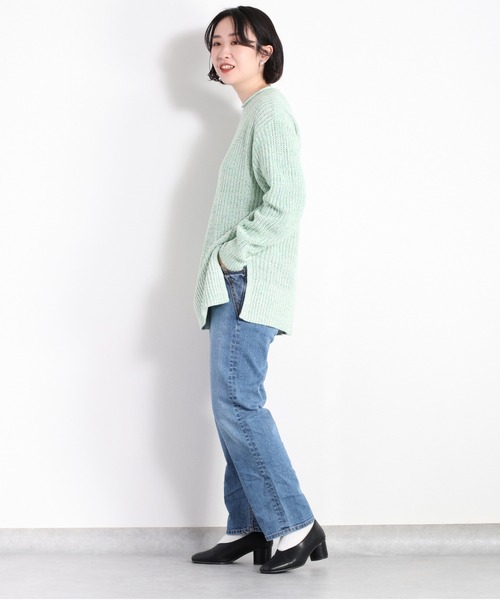 cepo(セポ)の「ミックスカラーロングニット(ニット/セーター・レディース・ブラック/オレンジ/グリーン・M)」の11枚目の写真