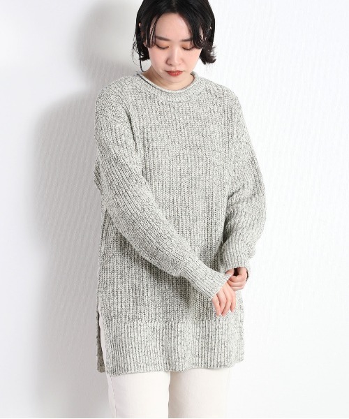 cepo(セポ)の「ミックスカラーロングニット(ニット/セーター・レディース・ブラック/オレンジ/グリーン・M)」の19枚目の写真