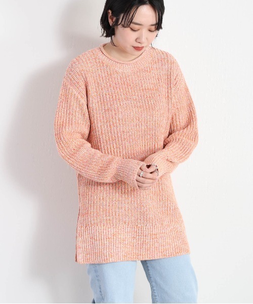 cepo(セポ)の「ミックスカラーロングニット(ニット/セーター・レディース・ブラック/オレンジ/グリーン・M)」の18枚目の写真