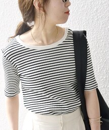 SHIPS any | SHIPS any:〈洗濯機可能〉テレコ ハーフスリーブ TEE 23SS(Tシャツ/カットソー)