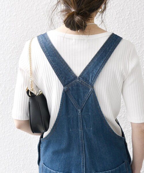 SHIPS any（シップス エニィ）の「SHIPS any:〈洗濯機可能〉テレコ リブ ハーフスリーブ TEE（Tシャツ/カットソー・レディース・ライトイエロー/ホワイト/その他/イエロー/ブラック/ブルー/ブラウン/ロイヤルブルー・ONE SIZE）」の9枚目の写真