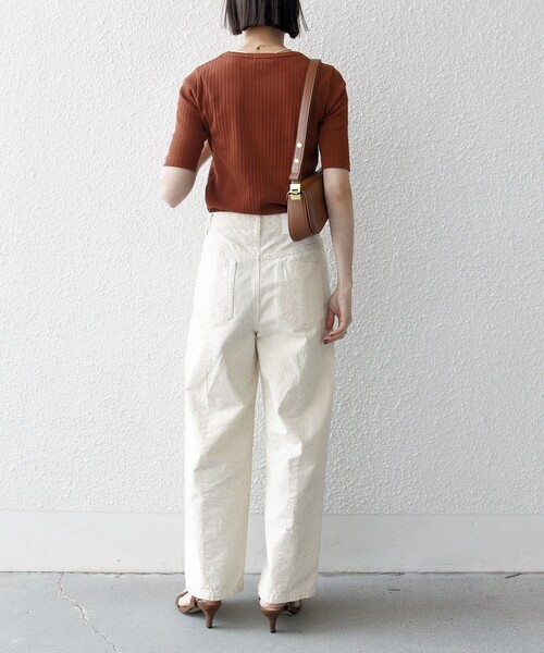 SHIPS any（シップス エニィ）の「SHIPS any:〈洗濯機可能〉テレコ リブ ハーフスリーブ TEE（Tシャツ/カットソー・レディース・ライトイエロー/ホワイト/その他/イエロー/ブラック/ブルー/ブラウン/ロイヤルブルー・ONE SIZE）」の21枚目の写真