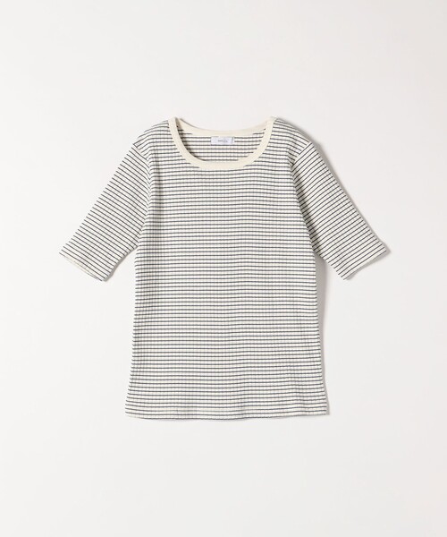 SHIPS any:〈洗濯機可能〉テレコ リブ ハーフスリーブ TEE（Tシャツ