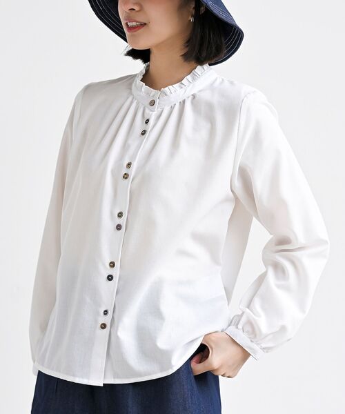 【タグ付き・未使用】☆リエス☆フリルタイ ブラウス リボン付フリルデザインブラウス | レディース服・レディース