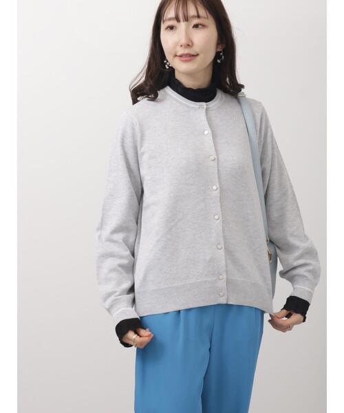 Te chichi TERRASSE(テチチテラス)の「バイカラーラインクルーカーディガン(カーディガン/ボレロ・レディース・ネイビー/イエロー/グレー・フリ-)」の18枚目の写真