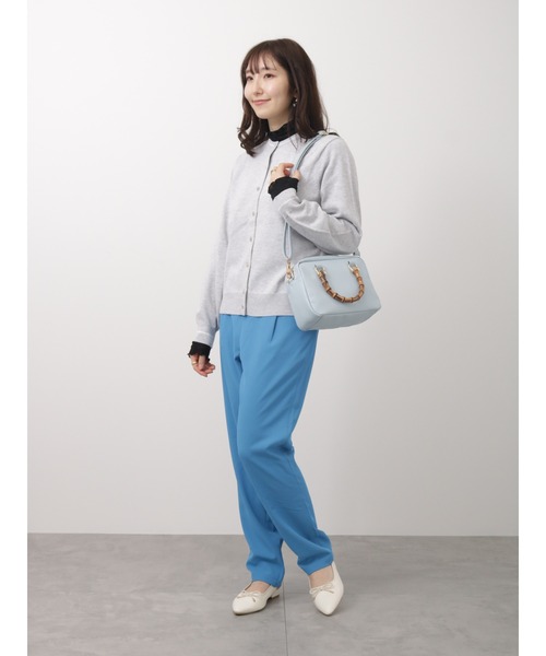 Te chichi TERRASSE(テチチテラス)の「バイカラーラインクルーカーディガン(カーディガン/ボレロ・レディース・ネイビー/イエロー/グレー・フリ-)」の5枚目の写真