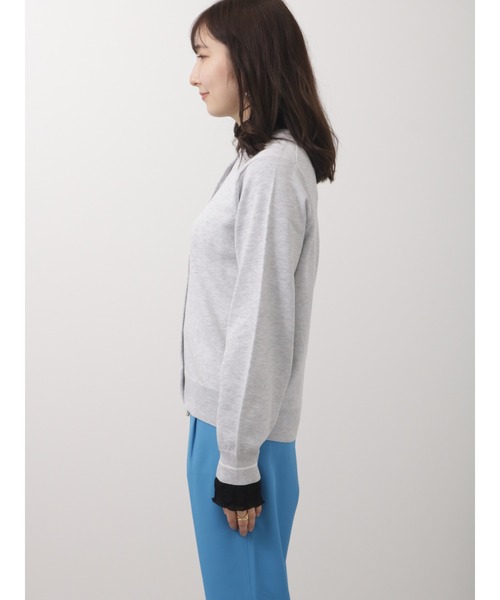 Te chichi TERRASSE(テチチテラス)の「バイカラーラインクルーカーディガン(カーディガン/ボレロ・レディース・ネイビー/イエロー/グレー・フリ-)」の7枚目の写真