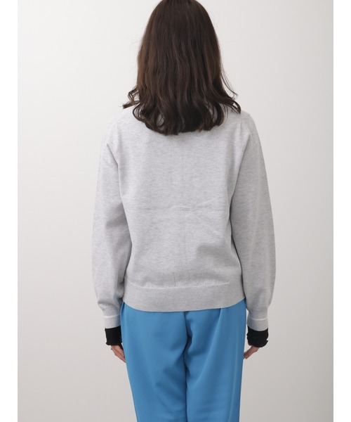 Te chichi TERRASSE(テチチテラス)の「バイカラーラインクルーカーディガン(カーディガン/ボレロ・レディース・ネイビー/イエロー/グレー・フリ-)」の8枚目の写真