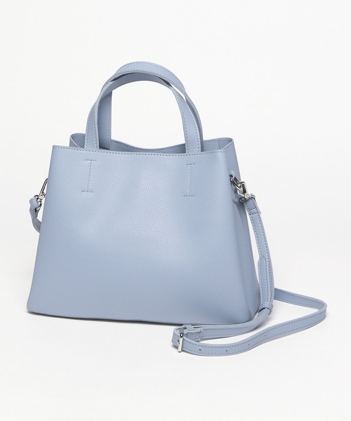 LAKOLE（ラコレ）の「2WAY横型トートバッグ / 190296（ショルダーバッグ・レディース・ライトブルー/ブラック/グレイッシュベージュ・FREE）」の10枚目の写真