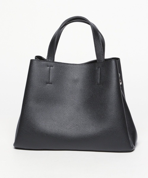 LAKOLE（ラコレ）の「2WAY横型トートバッグ / 190296（ショルダーバッグ・レディース・ライトブルー/ブラック/グレイッシュベージュ・FREE）」の7枚目の写真