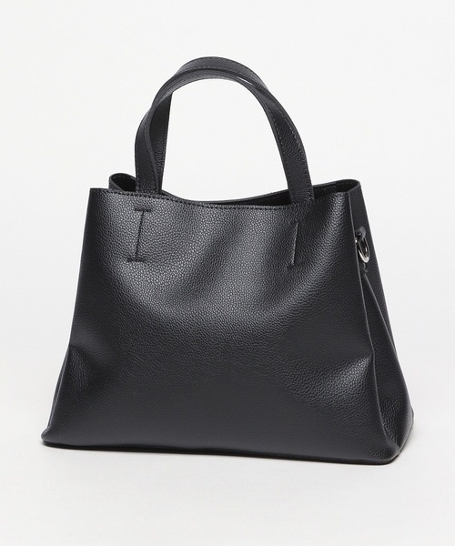 LAKOLE（ラコレ）の「2WAY横型トートバッグ / 190296（ショルダーバッグ・レディース・ライトブルー/ブラック/グレイッシュベージュ・FREE）」の22枚目の写真