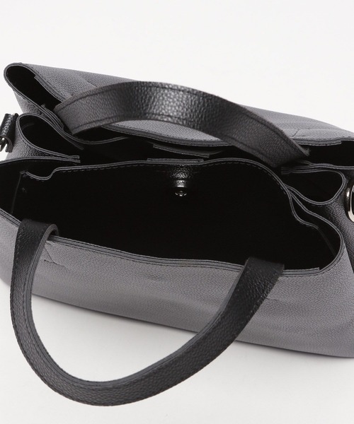 LAKOLE（ラコレ）の「2WAY横型トートバッグ / 190296（ショルダーバッグ・レディース・ライトブルー/ブラック/グレイッシュベージュ・FREE）」の8枚目の写真