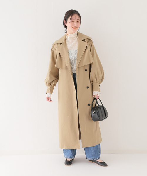 U by SPICK&SPAN(ユーバイスピックアンドスパン)の「バックロゴトレンチ(トレンチコート・レディース・ベージュ・FREE)」の9枚目の写真