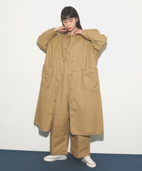 Libra Cue（リブラ キュー）の「ジップアップコンビネゾン（サロペット/オーバーオール・レディース・ベージュ/ブラック・FREE）」の18枚目の写真