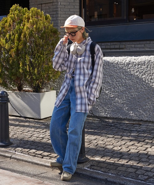 CIAOPANIC TYPY(チャオパニックティピー)の「オンブレチェックオーバーサイズレギュラーカラーシャツ(シャツ/ブラウス・メンズ・ホワイト/ブラック/イエロー/ブルー・M/L)」の12枚目の写真