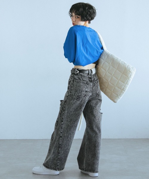 PAGEBOY（ページボーイ）の「ネックストラップカットボレロ（Tシャツ/カットソー・レディース・ブラック/オフホワイト/アクア・FREE）」の15枚目の写真