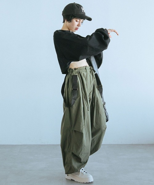 PAGEBOY（ページボーイ）の「ネックストラップカットボレロ（Tシャツ/カットソー・レディース・ブラック/オフホワイト/アクア・FREE）」の12枚目の写真