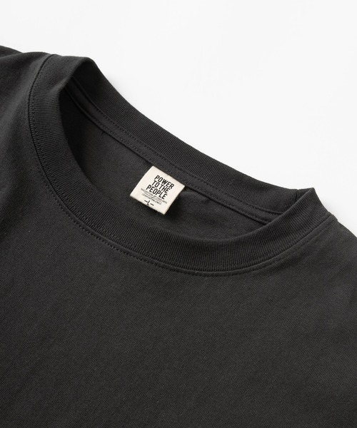 make a ray!（メイク ア レイ！）の「【POWER TO THE PEOPLE/パワー トゥザ ピープル】ビッグシルエット ヘビーウェイト 猫＆犬 ワンポイント刺繍 ポケット付き 半袖Tシャツ/ユニセックス（Tシャツ/カットソー・レディース・ブラック系その他/オフホワイト/ブラック/ミント/ホワイト/レモンイエロー・M/L）」の9枚目の写真