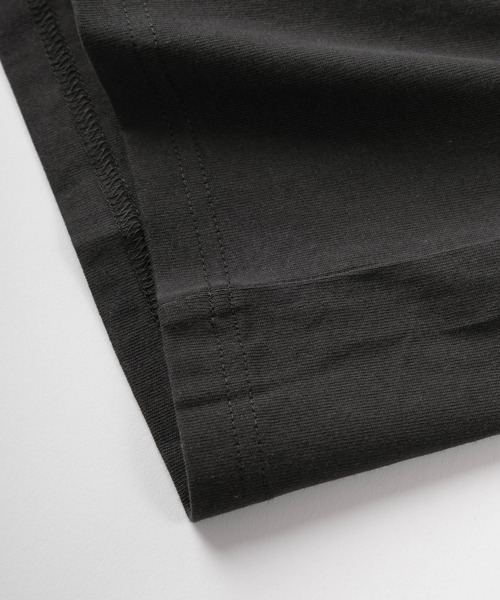 make a ray!（メイク ア レイ！）の「【POWER TO THE PEOPLE/パワー トゥザ ピープル】ビッグシルエット ヘビーウェイト 猫＆犬 ワンポイント刺繍 ポケット付き 半袖Tシャツ/ユニセックス（Tシャツ/カットソー・レディース・ブラック系その他/オフホワイト/ブラック/ミント/ホワイト/レモンイエロー・M/L）」の12枚目の写真