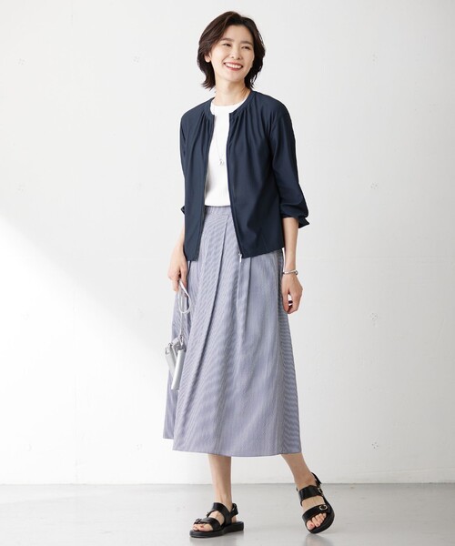 【セール】【洗える】レーヨンエリートストレッチ フレンチスリーブ ニット（ニット/セーター）｜J.PRESS（ジェイプレス）