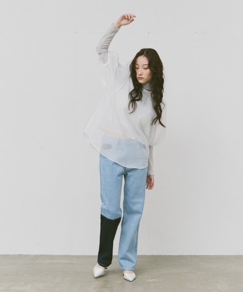 FEKETE(フェケテ)の「SEE-THROUGH PUFF SLEEVE BLOUSE / シースルーパフスリーブブラウス(シャツ/ブラウス・レディース・ホワイト/ブラック/ミント・FREE)」の17枚目の写真