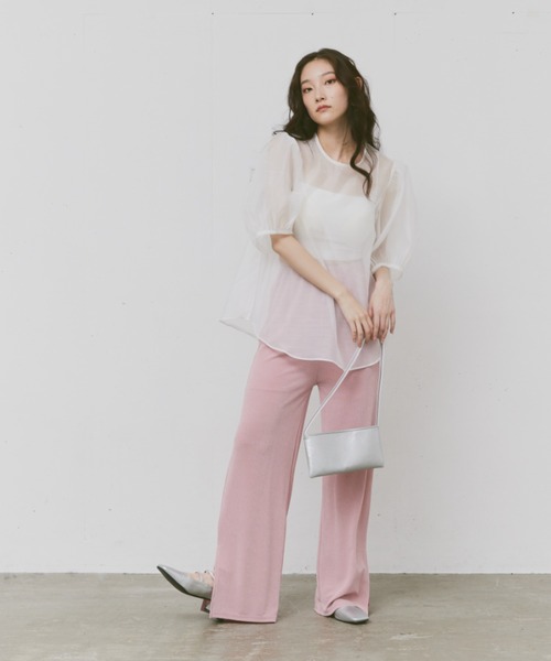 FEKETE（フェケテ）の「SEE-THROUGH PUFF SLEEVE BLOUSE