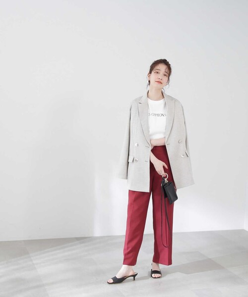 N.(N. Natural Beauty Basic)(エヌエヌナチュラルビューティーベーシック)の「クラシックフォントTシャツ(Tシャツ/カットソー・レディース・ホワイト/ホワイト系その他/ベージュ/パープル・MEDIUM)」の7枚目の写真