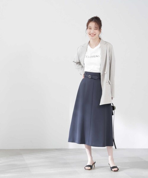 N.(N. Natural Beauty Basic)(エヌエヌナチュラルビューティーベーシック)の「クラシックフォントTシャツ(Tシャツ/カットソー・レディース・ホワイト/ホワイト系その他/ベージュ/パープル・MEDIUM)」の12枚目の写真