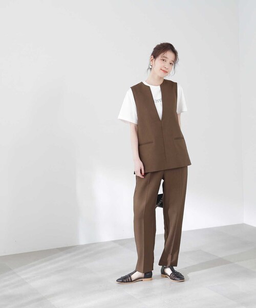 N.(N. Natural Beauty Basic)(エヌエヌナチュラルビューティーベーシック)の「クラシックフォントTシャツ(Tシャツ/カットソー・レディース・ホワイト/ホワイト系その他/ベージュ/パープル・MEDIUM)」の19枚目の写真