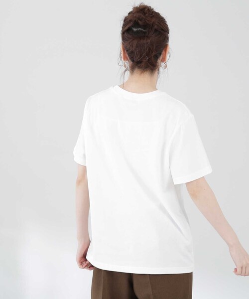 N.(N. Natural Beauty Basic)(エヌエヌナチュラルビューティーベーシック)の「クラシックフォントTシャツ(Tシャツ/カットソー・レディース・ホワイト/ホワイト系その他/ベージュ/パープル・MEDIUM)」の20枚目の写真
