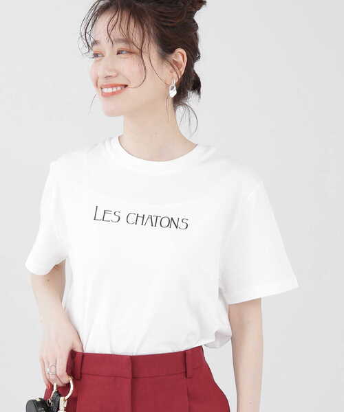 N.(N. Natural Beauty Basic)(エヌエヌナチュラルビューティーベーシック)の「クラシックフォントTシャツ(Tシャツ/カットソー・レディース・ホワイト/ホワイト系その他/ベージュ/パープル・MEDIUM)」の5枚目の写真