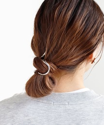 ANEMONE | カーブメタルラインポニーフック(ヘアゴム)