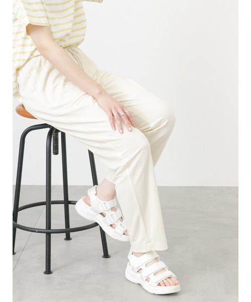 Samansa Mos2 blue（サマンサモスモスブルー）の「テーパードイージーパンツ（その他パンツ・レディース・チャコールグレー/ベージュ/グリーン/キナリ・ﾌﾘ-）」の20枚目の写真