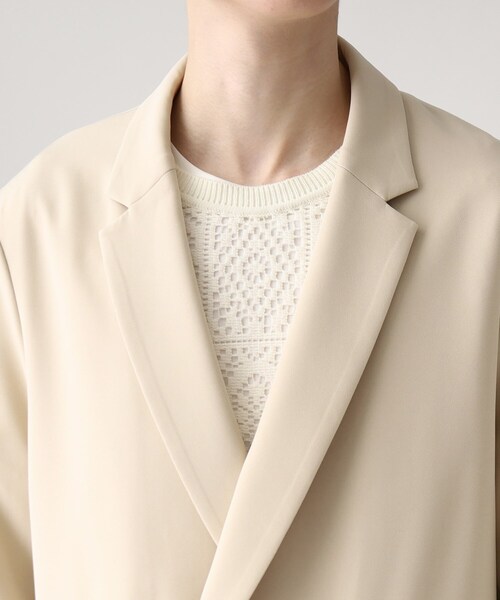 tk.TAKEO KIKUCHI(ティーケータケオキクチ)の「◆ヴィールマテリアル7分袖ジャケット(テーラードジャケット・メンズ・ナチュラル/ブラック/ダークグリーン・02/03)」の4枚目の写真