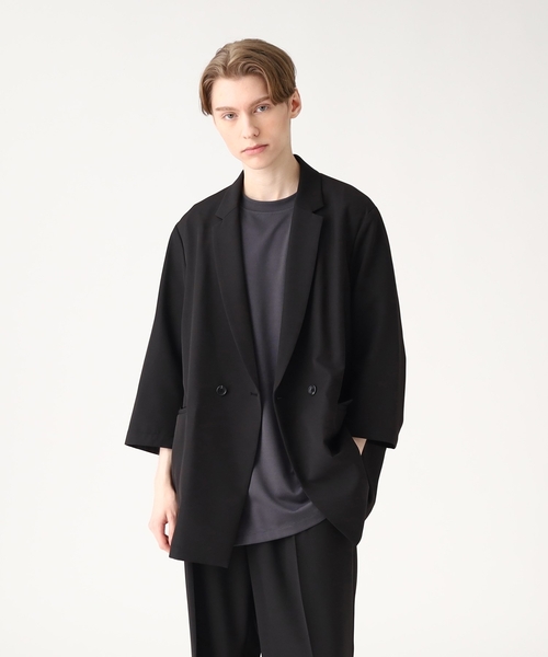 tk.TAKEO KIKUCHI(ティーケータケオキクチ)の「◆ヴィールマテリアル7分袖ジャケット(テーラードジャケット・メンズ・ナチュラル/ブラック/ダークグリーン・02/03)」の21枚目の写真