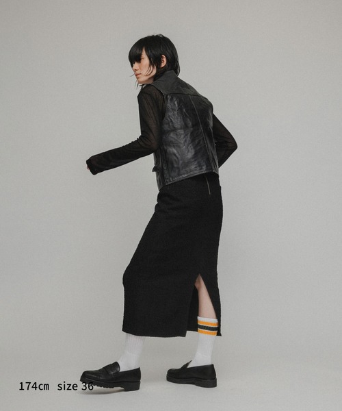 M TO R（ムウトアール）の「［SKIRT］MATELASSE JACQUARD SKIRT（スカート・レディース・ホワイト/ブラック・36/38）」の15枚目の写真