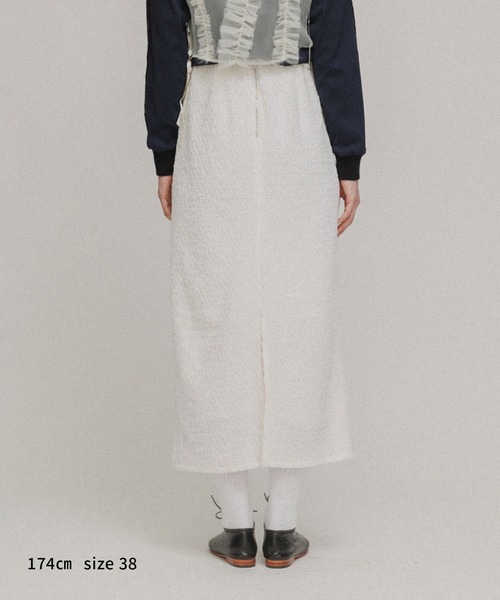 M TO R（ムウトアール）の「［SKIRT］MATELASSE JACQUARD SKIRT（スカート・レディース・ホワイト/ブラック・36/38）」の20枚目の写真