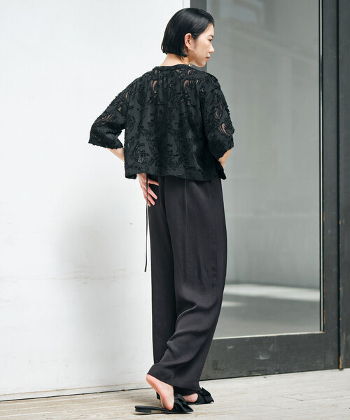 SLOBE IENA habi アセテートツイルオールインワン SLOBE IENA（スローブイエナ）の「habi アセテートツイル