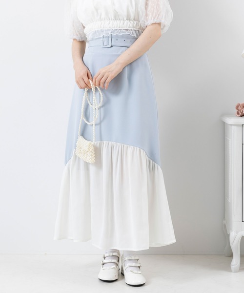 DearMyLoveRose(ディアマイラブローズ)の「シアーマーメイドフレアスカート(スカート・レディース・ブラック/ブルー/ホワイト・SMALL/MEDIUM/LARGE/XX-LARGE/X-LARGE)」の3枚目の写真