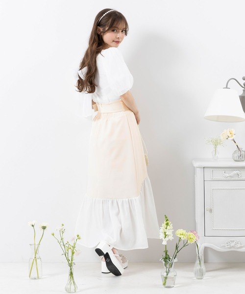 DearMyLoveRose(ディアマイラブローズ)の「シアーマーメイドフレアスカート(スカート・レディース・ブラック/ブルー/ホワイト・SMALL/MEDIUM/LARGE/XX-LARGE/X-LARGE)」の8枚目の写真
